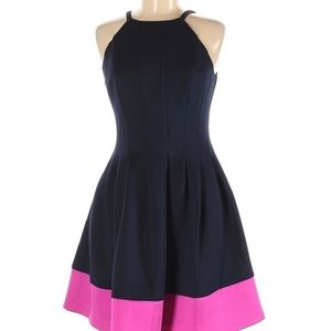 Vince  Camuto dress navy-blue/ bright pink